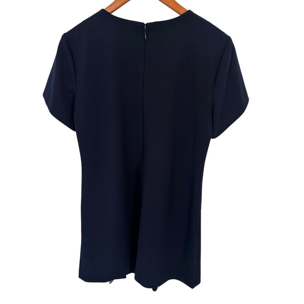 NANETTE LEPORE NWT Navy TIe Detail Short Sleeve Dress // 12 - Picture 9 of 9